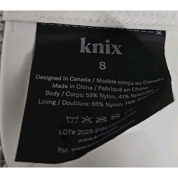 Knix Catalyst Sports Bra White Wireless Bra Women’s Size 8 - Picture 5 of 6